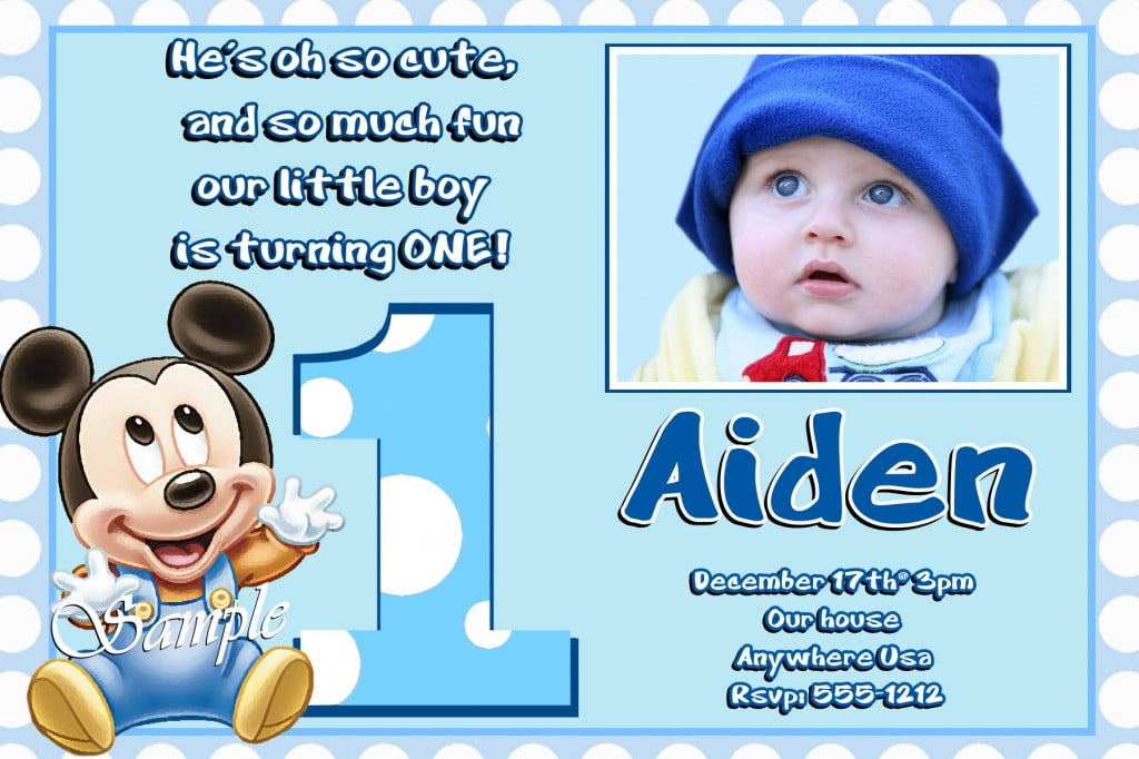 Mickey Mouse 1st Birthday Invitations | FREE Printable Invitation ...