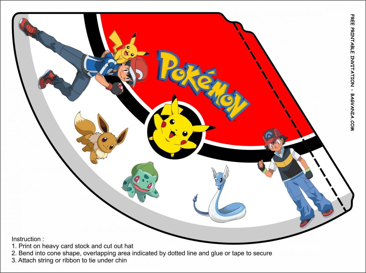 (FREE PRINTABLE) - Pokemon Birthday Party Kits Template