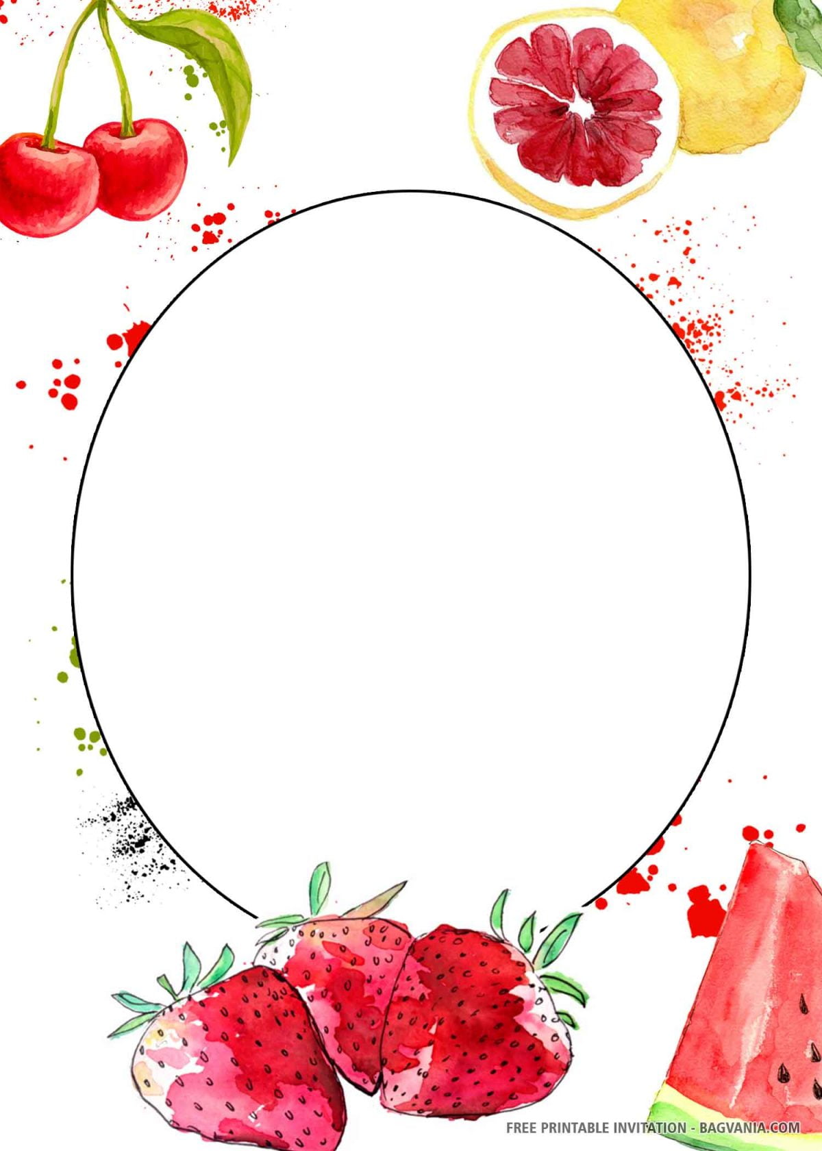 (FREE PRINTABLE) – Fruit Birthday Invitation Templates: Cheerful and Fun