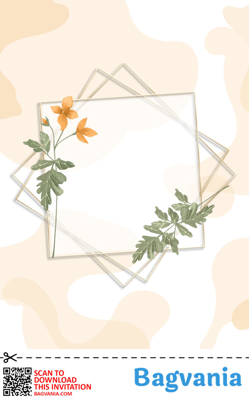 [FREE INVITATIONS] Random Rectangle Simple Frame Invitation + Party Ideas