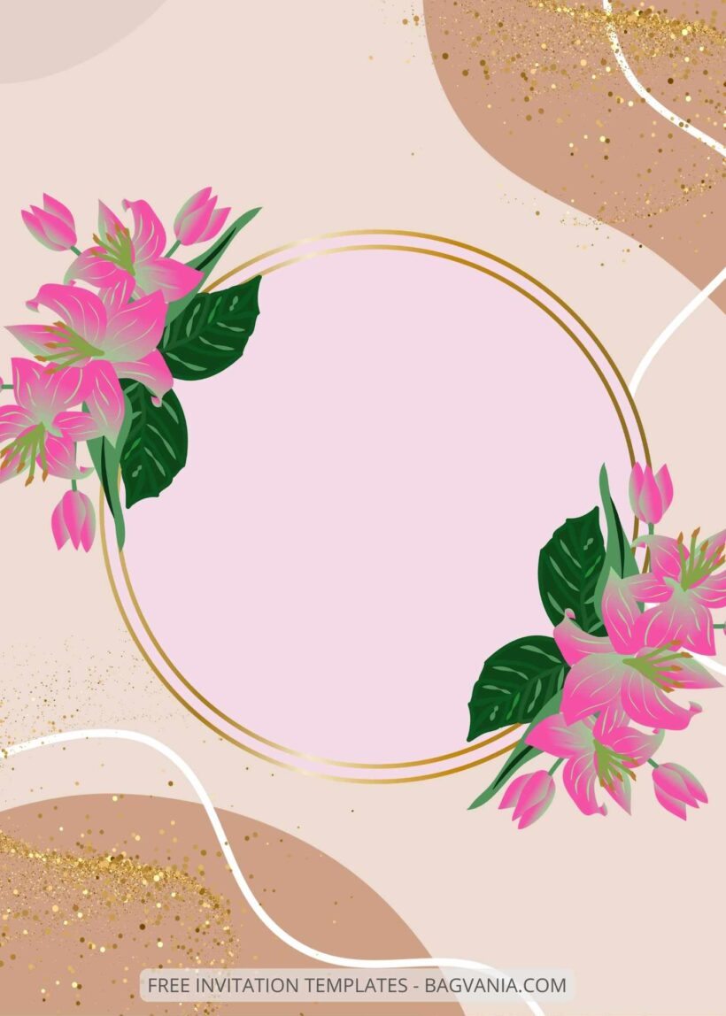 ( Free ) 7+ Pink Watercolor Floral Canva Wedding Invitation Templates
