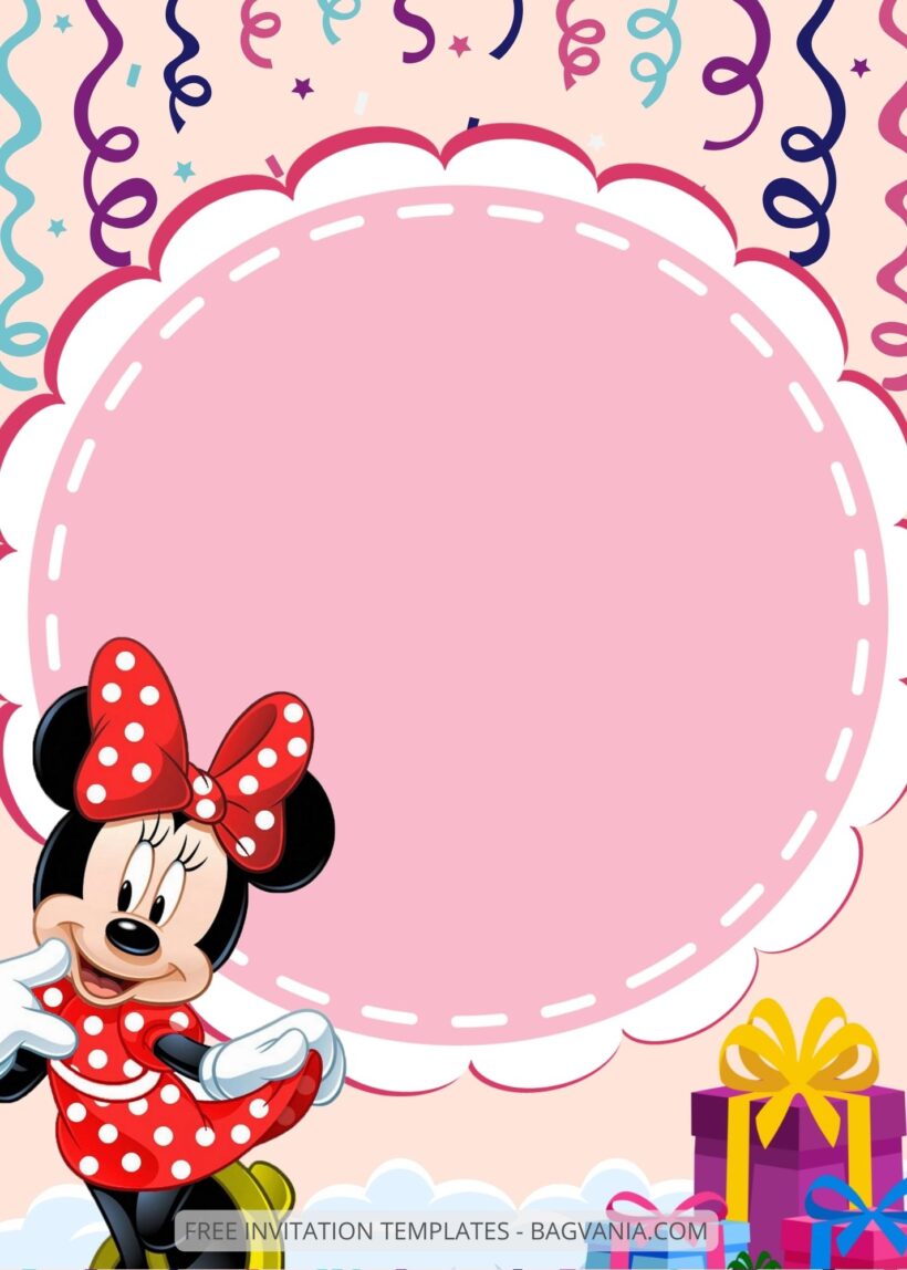 8+ Pink Party Minnie Mouse Canva Birthday Invitation Templates