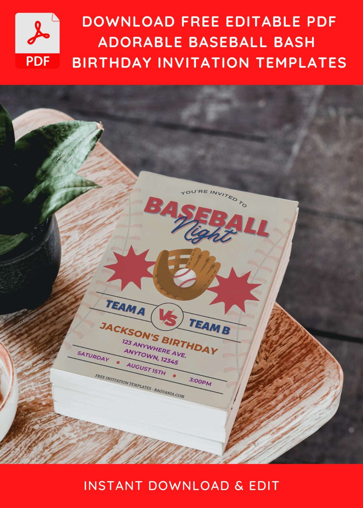 (Free Editable PDF) Awesome Baseball Birthday Invitation Templates