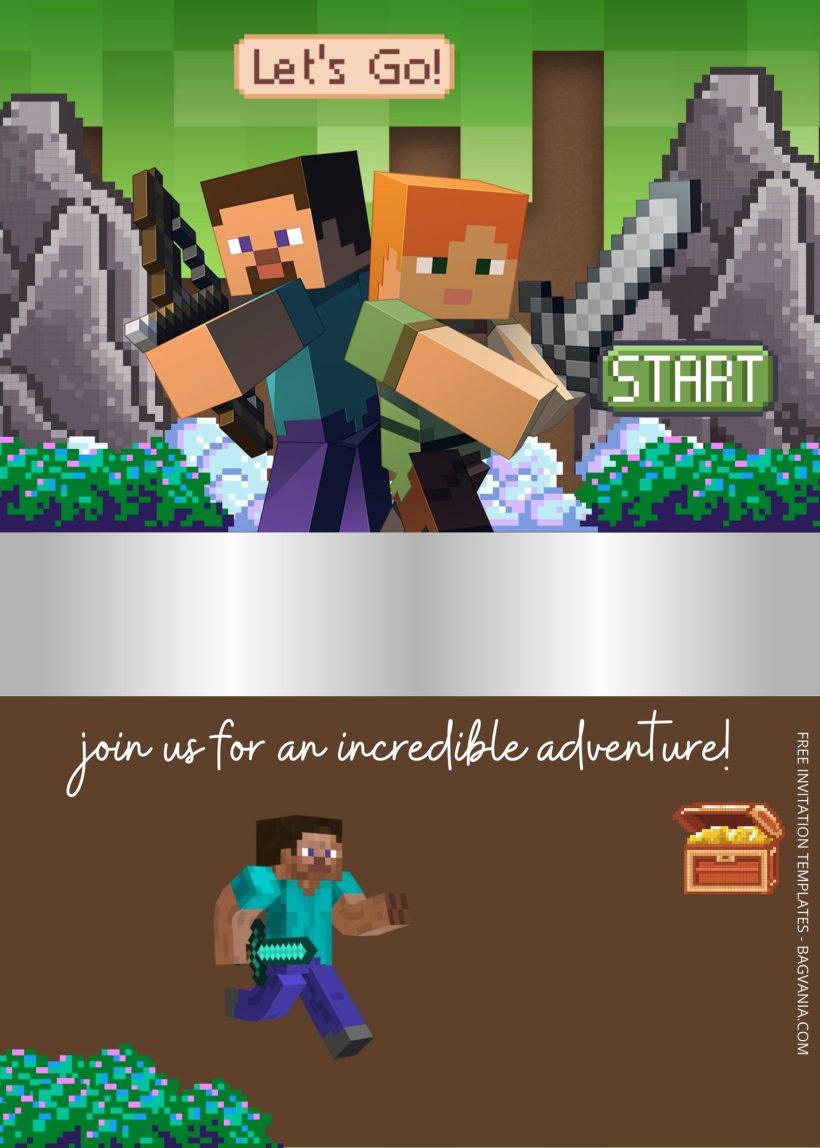 Minecraft Invitation Sample FREE Minecraft Birthday Invitation Templates