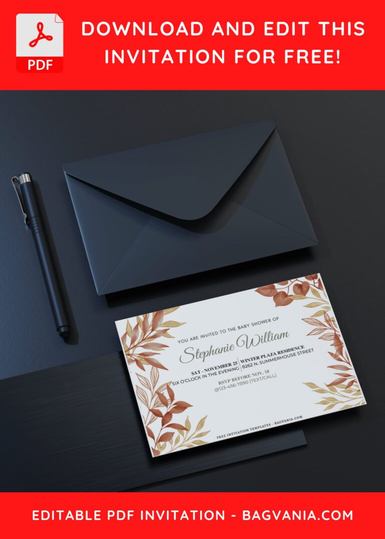 Editable Pdf Invitations (Free Editable PDF) Natural And Artistic Wedding Invitation Templates