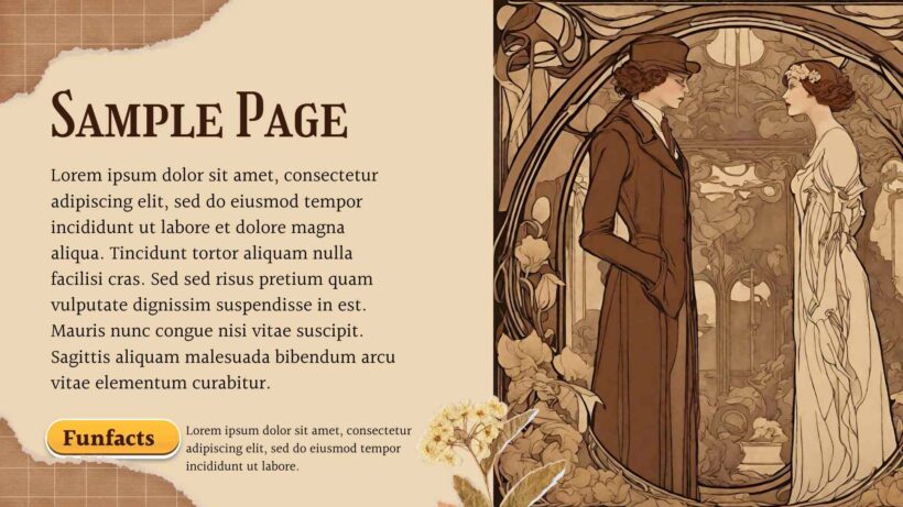 ( FREE Canva Templates ) Vintage History Art PPT Slides Templates