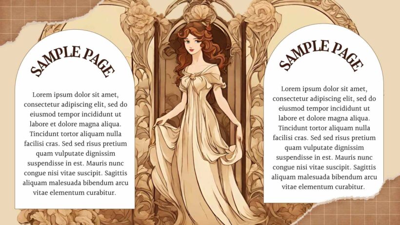 ( FREE Canva Templates ) Vintage History Art PPT Slides Templates