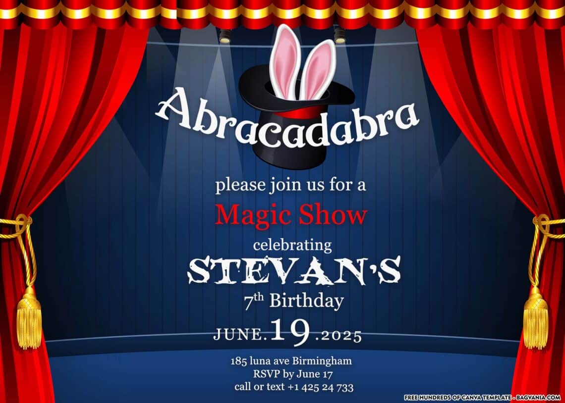 Magic Invite FREE Download Magic Show Invitation Template