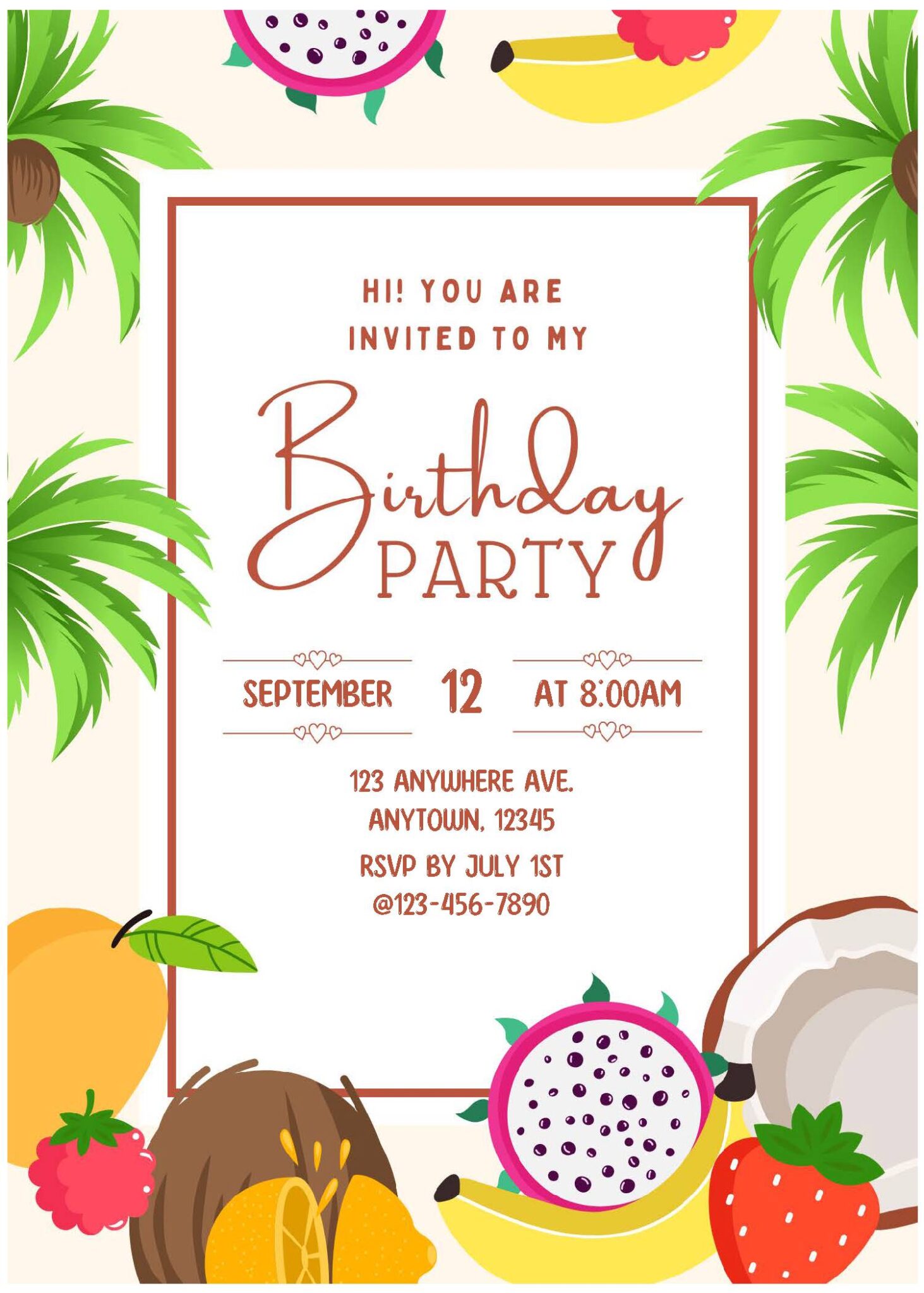 The Most Searched Fruit Fiesta Party Invitation Ideas This Year
