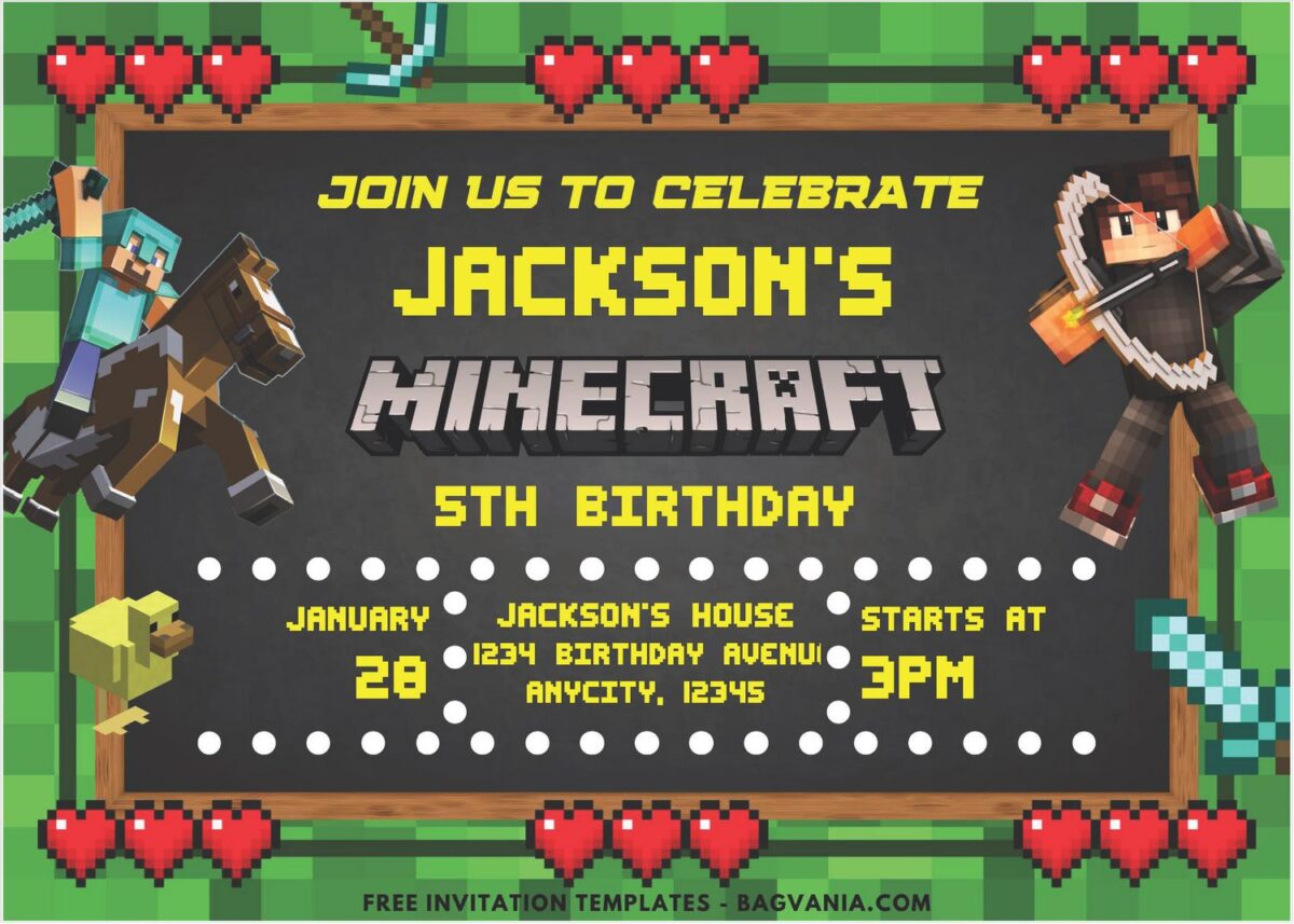 Minecraft Party Invation How to Create Instagram-Worthy Minecraft Party Invitations