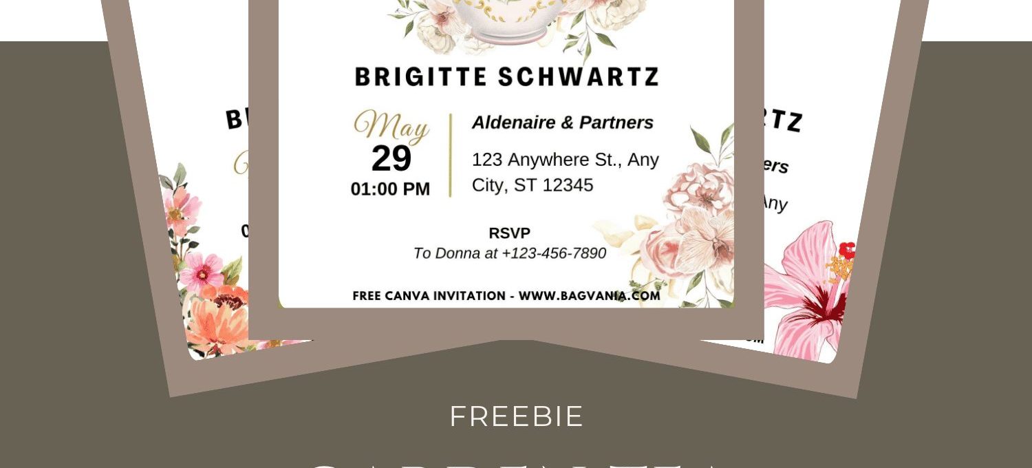 Spring Tea Invitation FREE Spring Garden Tea Party Invitation Template